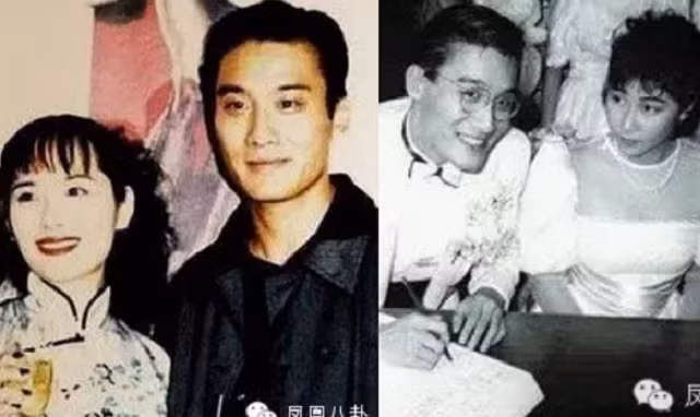 Lương Gia Huy trong ngày cưới với Giang Gia Niên năm 1987.