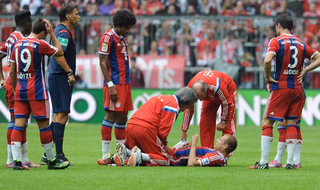 Cơn bão chấn thương đang làm Bayern lo lắng. Ảnh: AP