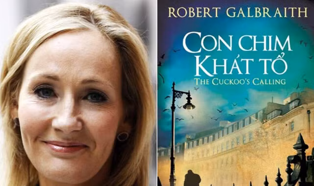 Tác giả J.K. Rowling (Robert Galbraith) và bìa cuốn “Con chim khát tổ”