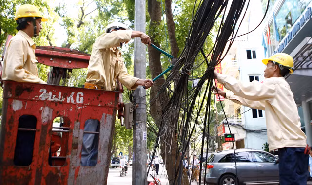 Công ty chiếu sáng ra quân dọn “rác trời”