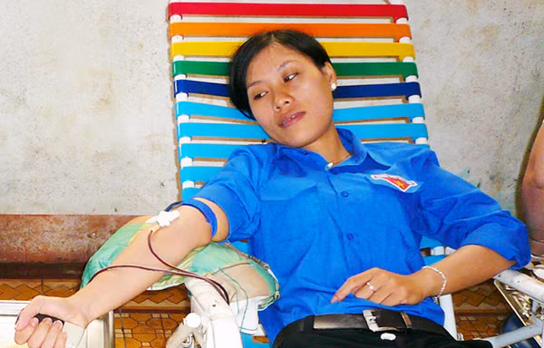 Trinh luôn sẵn sàng hiến máu mà không nhận món quà hậu tạ từ người cần máu