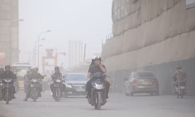 Ô nhiễm không khí nghiêm trọng khắp đồng bằng Bắc Bộ vào sáng và chiều tối.