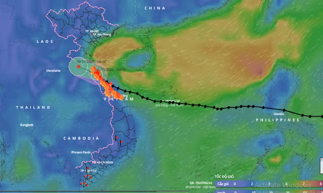 Bão số 13 đã suy yếu thành áp thấp nhiệt đới trong chiều nay.