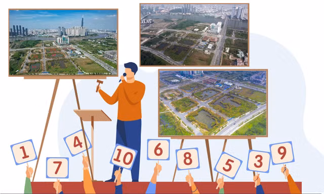 Đấu giá đất Thủ Thiêm: 2 công ty bỏ cọc, 2 công ty trễ hạn nộp tiền mua đất 