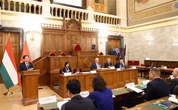 Hai Chủ tịch Quốc hội Việt Nam-Hungary chủ trì tọa đàm lập pháp 