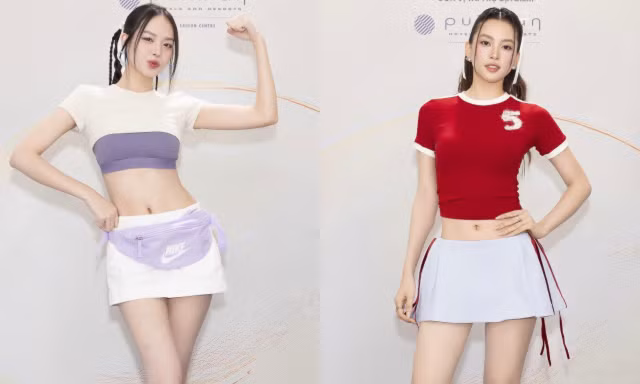 Hoa hậu Trần Tiểu Vy và Thanh Thủy cùng khoe ‘vòng eo con kiến’ khiến khán giả không rời mắt