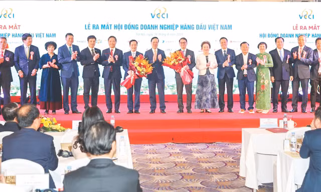 Thành viên của Hội đồng DN hàng đầu Việt Nam trong lễ ra mắt