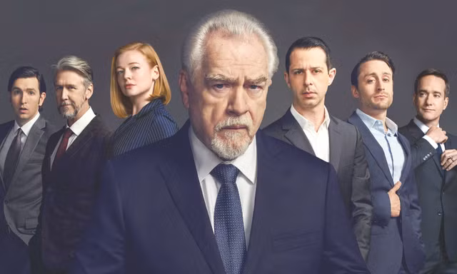 Gia đình Roy với người đứng đầu là chủ tịch Logan Roy (giữa)Nguồn: HBO