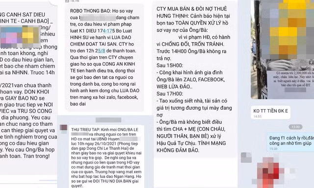 Hàng loạt khách hàng vay tiền qua app bị đe dọa