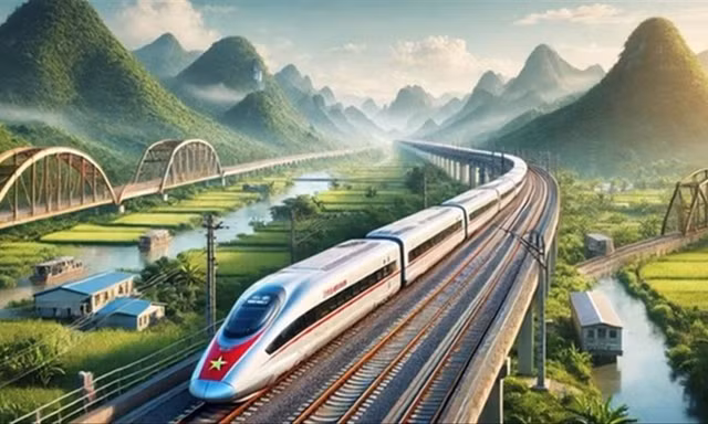 Nhiều doanh nghiệp tư nhân đề xuất tham gia làm dự án đường sắt tốc độ cao Bắc - Nam Ảnh: AI 