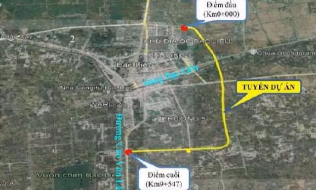 Gần 1.500 tỷ đồng làm 15 km đường vành đai ở Bạc Liêu