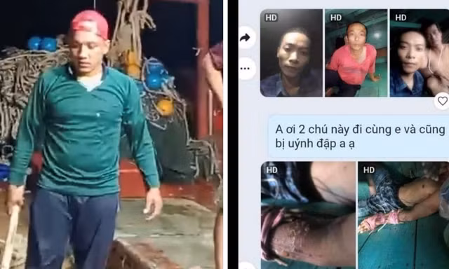 Xuất hiện clip 4 ngư dân bị đánh trên tàu cá