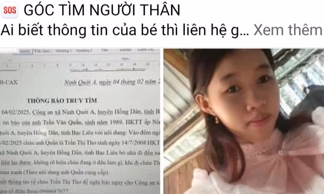 Nữ sinh ở Bạc Liêu ‘mất tích’ bí ẩn sau kỳ nghỉ Tết