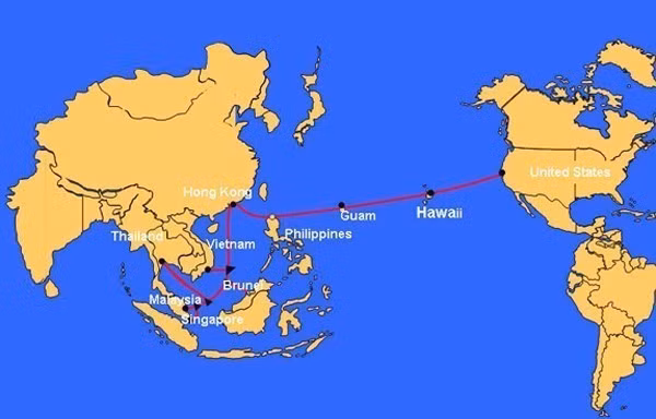 Đây là lần thứ hai trong năm 2017 tuyến cáp quang biển quốc tế AAG gặp sự cố. (Nguồn ảnh: Internet)