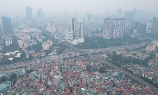 Hà Nội mù mịt, chất lượng không khí xấu