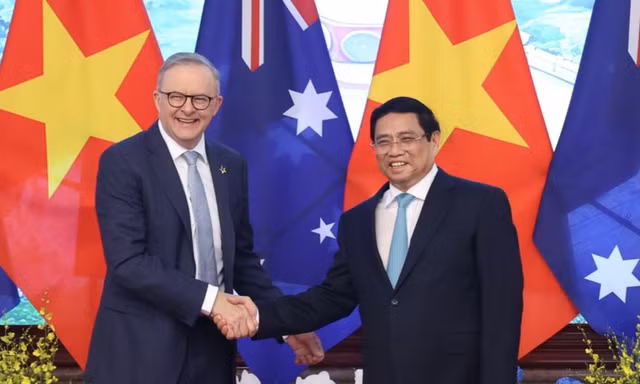 Thủ tướng Phạm Minh Chính chủ trì lễ đón Thủ tướng Úc Anthony Albanese