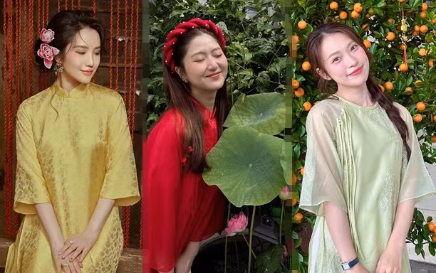 Khánh Vy, Hòa Minzy và dàn hot girl giới trẻ duyên dáng trong tà áo dài Tết