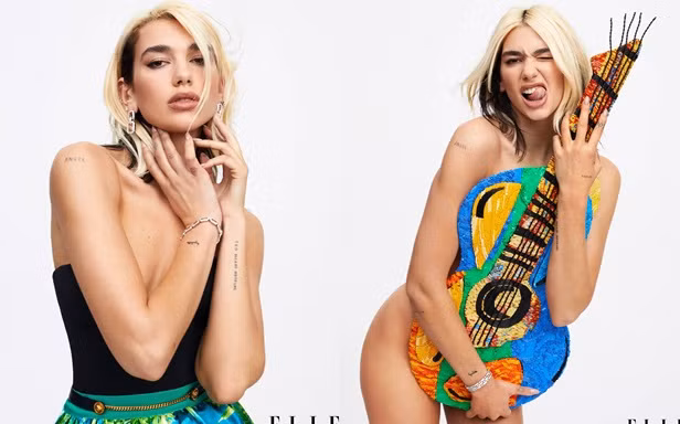 Ca sĩ Anh quốc Dua Lipa hở bạo nóng bỏng trên Elle 