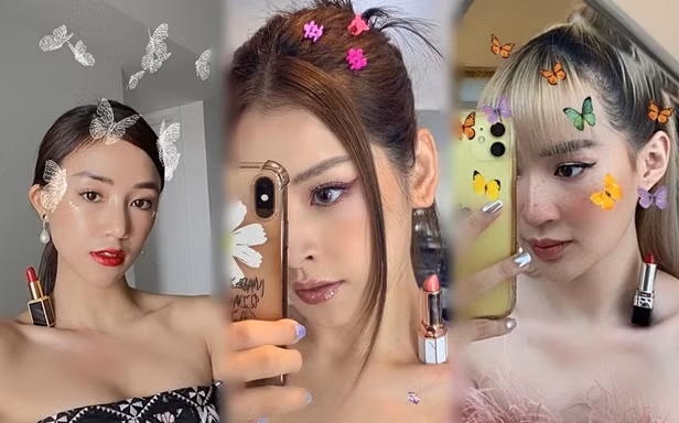 Chi Pu và hội bạn 'cánh bướm' đua nhau thử thách son môi khoe vai thon