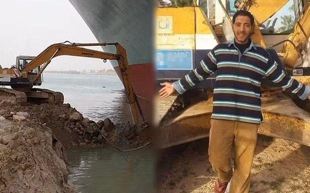 Thanh niên 26 tuổi nổi tiếng vì dùng máy xúc 'giải cứu' tàu hàng chắn ngang kênh đào Suez