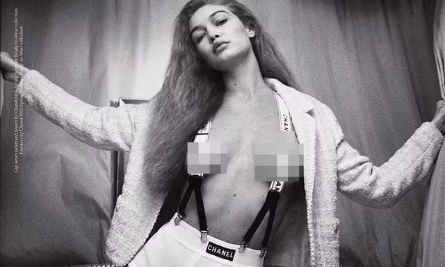 Bộ ảnh ngực trần của Gigi Hadid trước khi mang bầu