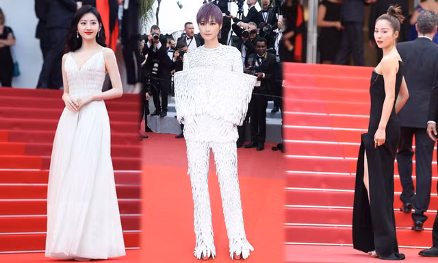 ‘Thuốc độc phòng vé’ Cảnh Điềm phô ngực đầy trên thảm đỏ Cannes