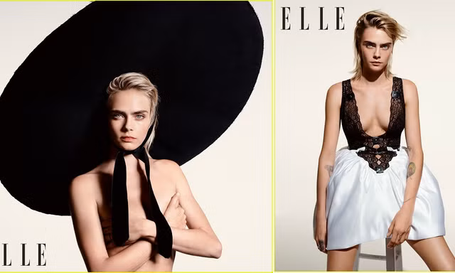 Cara Delevingne ngực trần trên tạp chí, chia sẻ về cuộc hôn nhân đồng giới