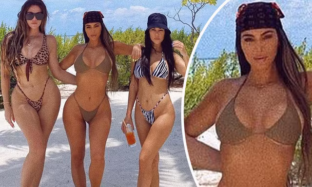 Bị chỉ trích vì tiệc tùng giữa dịch, chị em Kim 'siêu vòng 3' khoe ảnh bikini ‘bỏng mắt’
