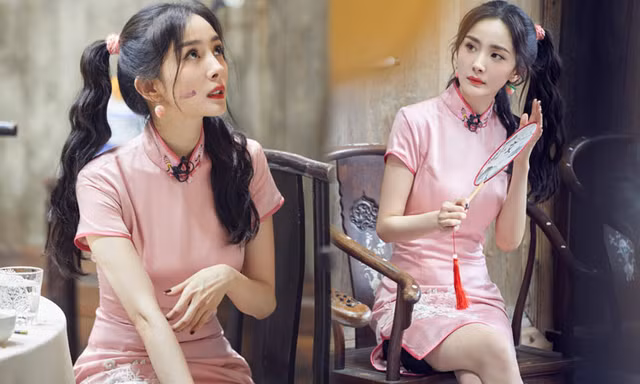 Dương Mịch mặc sườn xám ngắn lộ cả quần trong, gương mặt ‘búng ra sữa’ gây ngạc nhiên