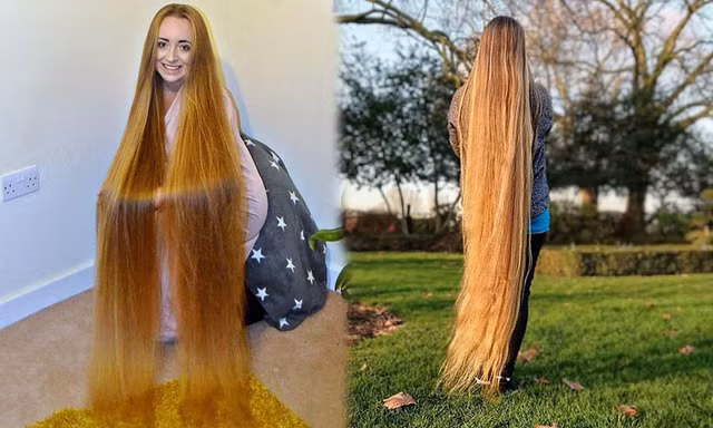 Choáng với má tóc dài gần 1m60 của nàng Rapunzel đời thực