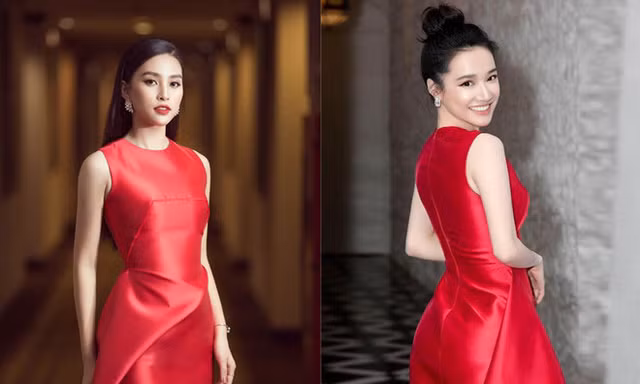 Hoa hậu Tiểu Vy và Nhã Phương khoe vóc dáng trong cùng 1 bộ váy