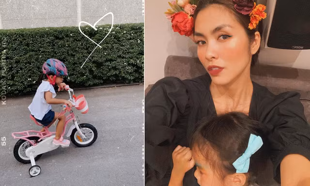 Tăng Thanh Hà hiếm hoi khoe ảnh cận mặt con gái đáng yêu khiến fans thích thú
