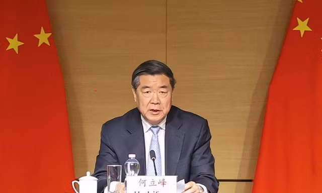 Phó Thủ tướng Trung Quốc Hà Lập Phong. (Ảnh: SCMP)