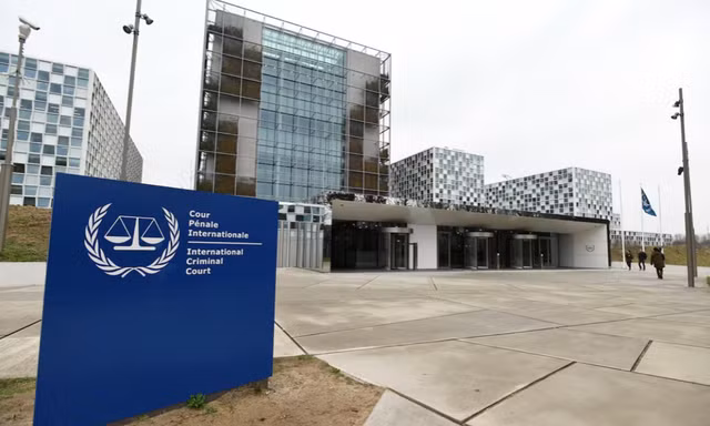 Trước trụ sở của ICC ở Hà Lan. (Ảnh: Reuters)