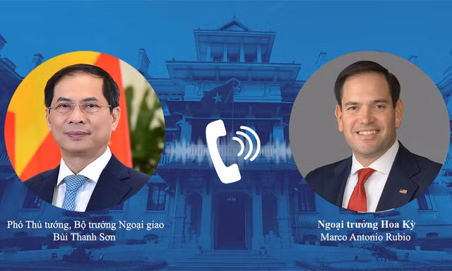 Phó Thủ tướng, Bộ trưởng Ngoại giao Bùi Thanh Sơn và Ngoại trưởng Mỹ Marco Rubio. (Ảnh: Mofa)