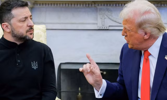 Tổng thống Mỹ Donald Trump và Tổng thống Ukraine Volodymir Zelensky tại Nhà Trắng ngày 28/2. (Ảnh: Reuters)