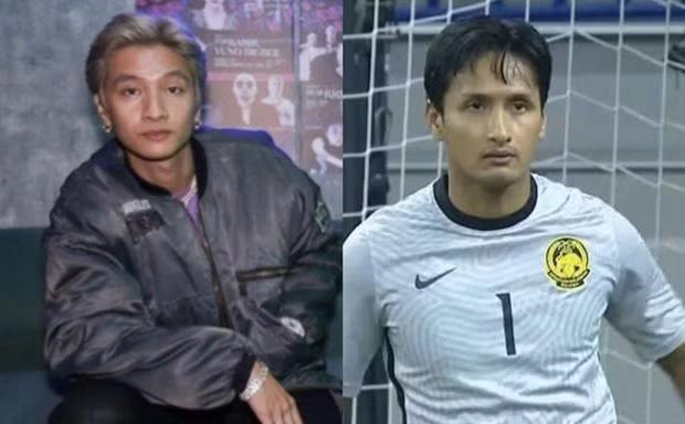 Dân mạng 'tròn mắt' vì thủ môn Malaysia giống y đúc ca sĩ hot của Rap Việt