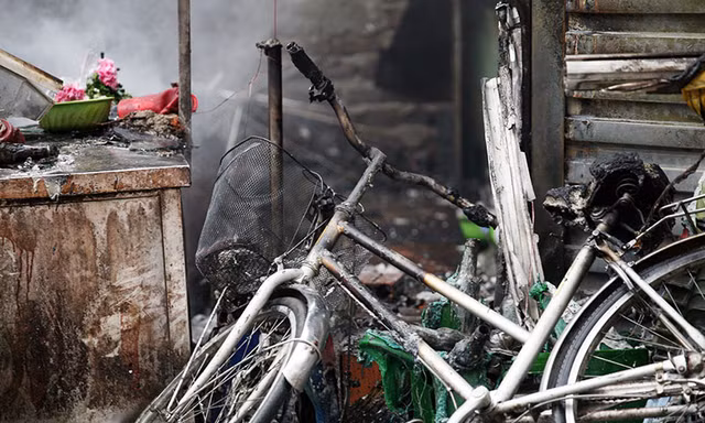 Hiện trường vụ cháy.
