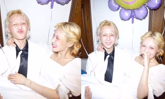 HyunA diện váy cưới bên cạnh Dawn, K-net hoảng hốt đặt nghi vấn cả hai đã bí mật kết hôn?
