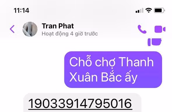 Nội dung anh Nam trao đổi mua tôm nhưng kẻ bán mất tích