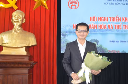 NSND Trung Hiếu trong ngày nhận chức vụ mới.