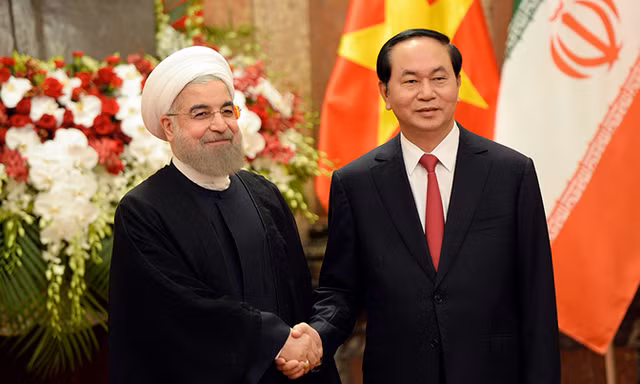 Chủ tịch nước Trần Đại Quang tiếp Tổng thống Iran Hassan Rouhani 