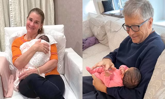 Tỷ phú Bill Gates và vợ cũ khoe cháu đầu tiên