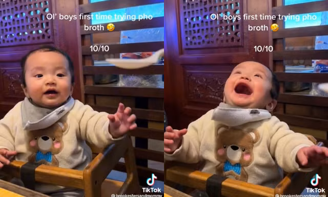 Lần đầu thưởng thức phở Việt Nam, biểu cảm của em bé nước ngoài thu hút gần 4 triệu lượt xem