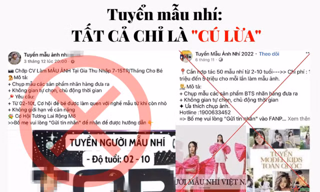 Chiêu trò lừa đảo tinh vi: Tuyển người mẫu nhí nhưng lại yêu cầu thực hiện thử thách chuyển tiền