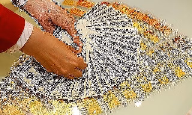 USD tiếp tục tăng, giá vàng lao dốc. ảnh minh hoạ