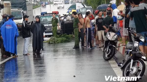 Hiện trường vụ tai nạn. (Ảnh: Liếu Hà/Vietnam+)