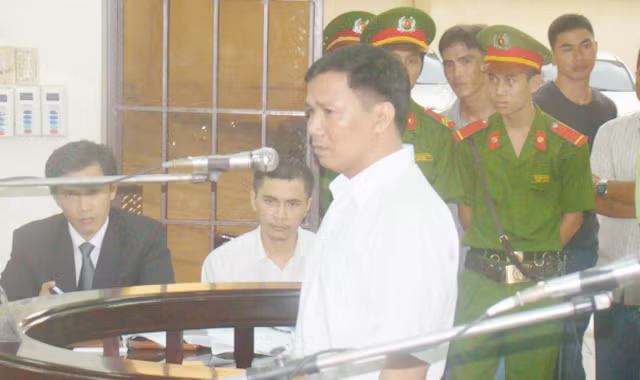 Bị cáo Vinh tại phiên tòa