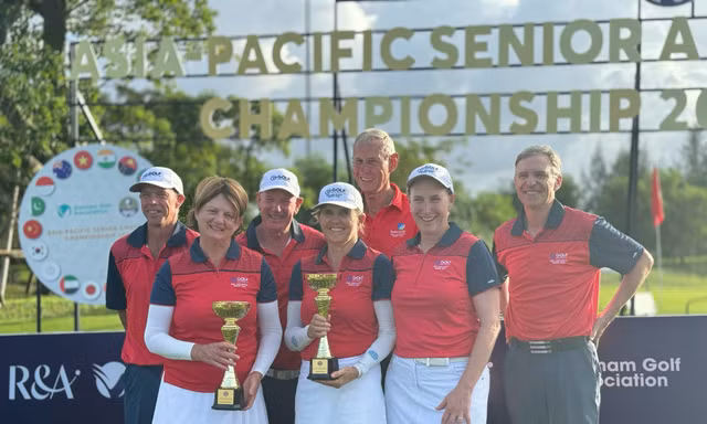 Đoàn Úc bảo vệ thành công ngôi vô địch giải golf nghiệp dư Trung cao niên châu Á - Thái Bình Dương 2023 