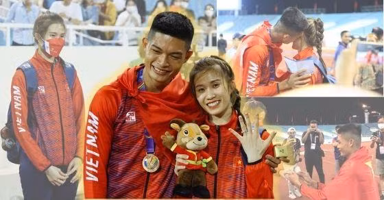 Nhà vô địch SEA Games 31 đang được chú ý nhất MXH: Vừa có huy chương Vàng lập tức cầu hôn bạn gái
